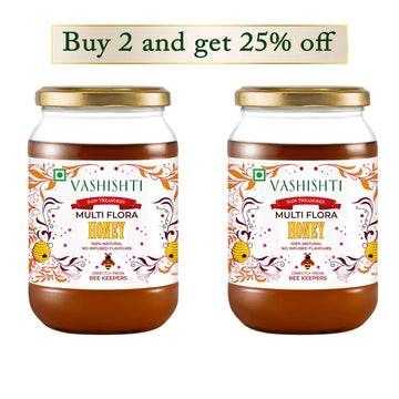 Raw Treasures - Multi Flora Honey Honey Vashishti 600g x 2 