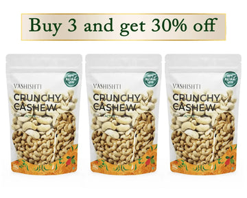 Raw Treasures - Crunchy Cashew Cashews Vashishti 500g x 3 