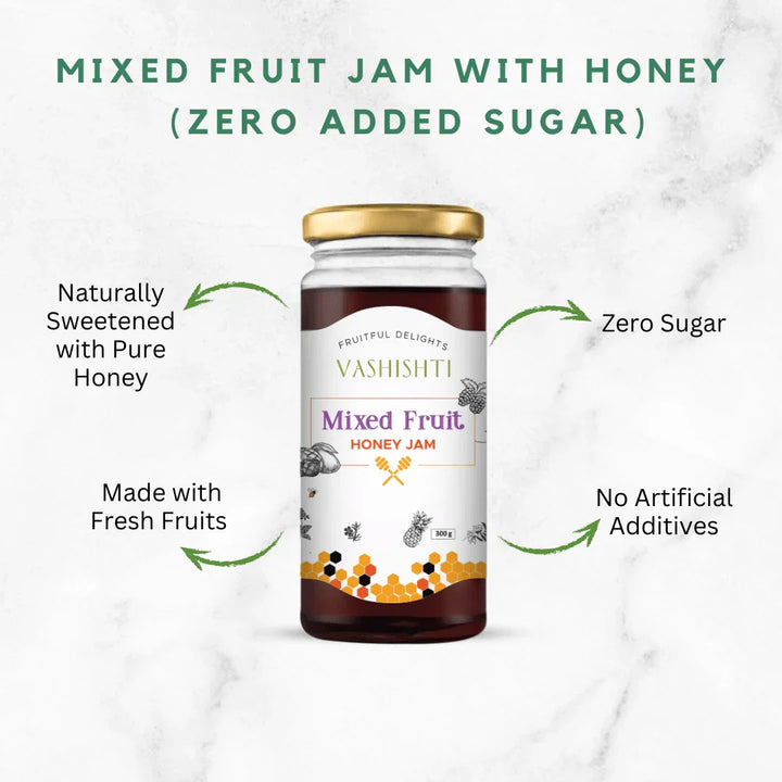 Mixed Fruit Jam with Honey (Zero Added Sugar)