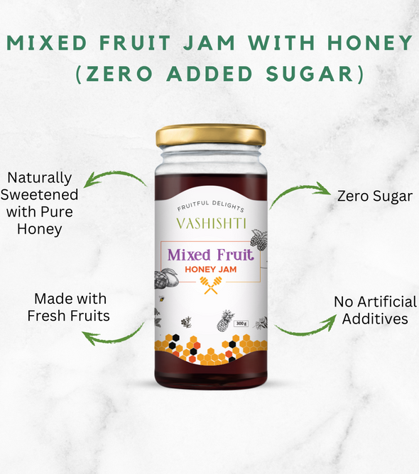 Mixed Fruit Jam with Honey (Zero Added Sugar)