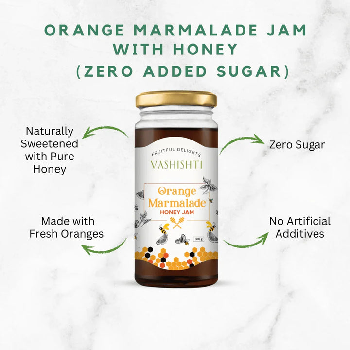 Orange Marmalade Jam with Honey (Zero Added Sugar)