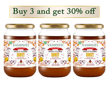 Raw Treasures - Multi Flora Honey Honey Vashishti 600g x 3 