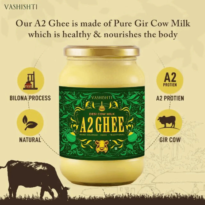 100% Pure A2 Desi Cow Ghee Ghee Vashishti 