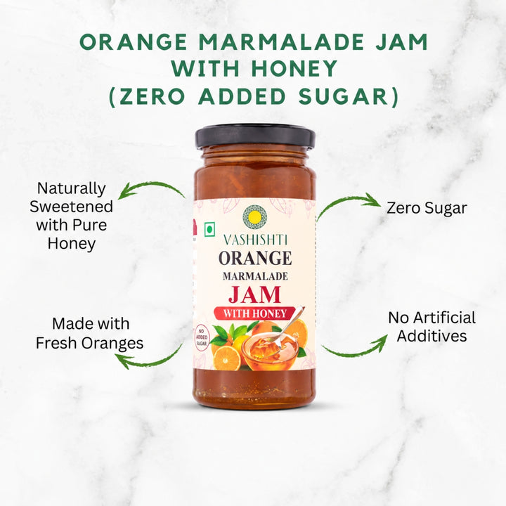 Orange Marmalade Jam with Honey (Zero Added Sugar)