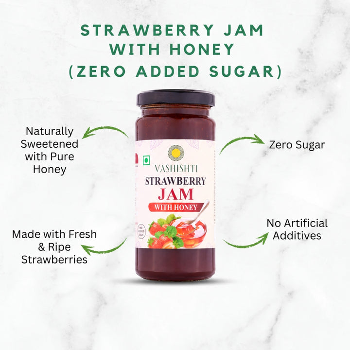 Strawberry Jam with Honey (Zero Added Sugar)