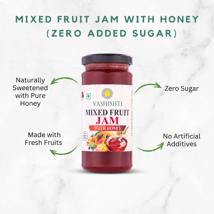 Mixed Fruit Jam with Honey (Zero Added Sugar)